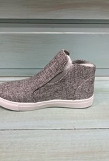 Shoes Fast Gray Burlap Zip Sneaker