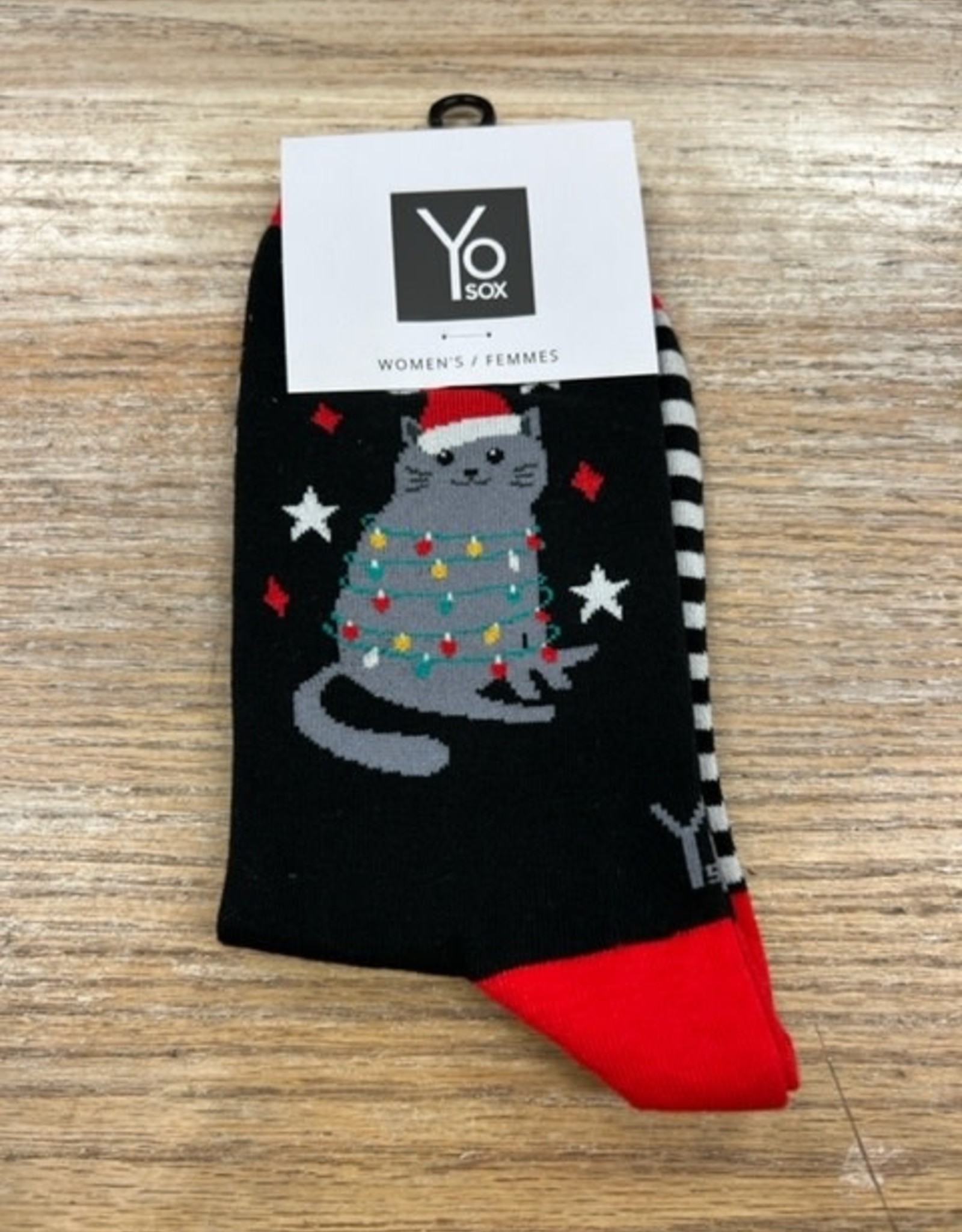 Socks Women's Crew Socks - Christmas Cat