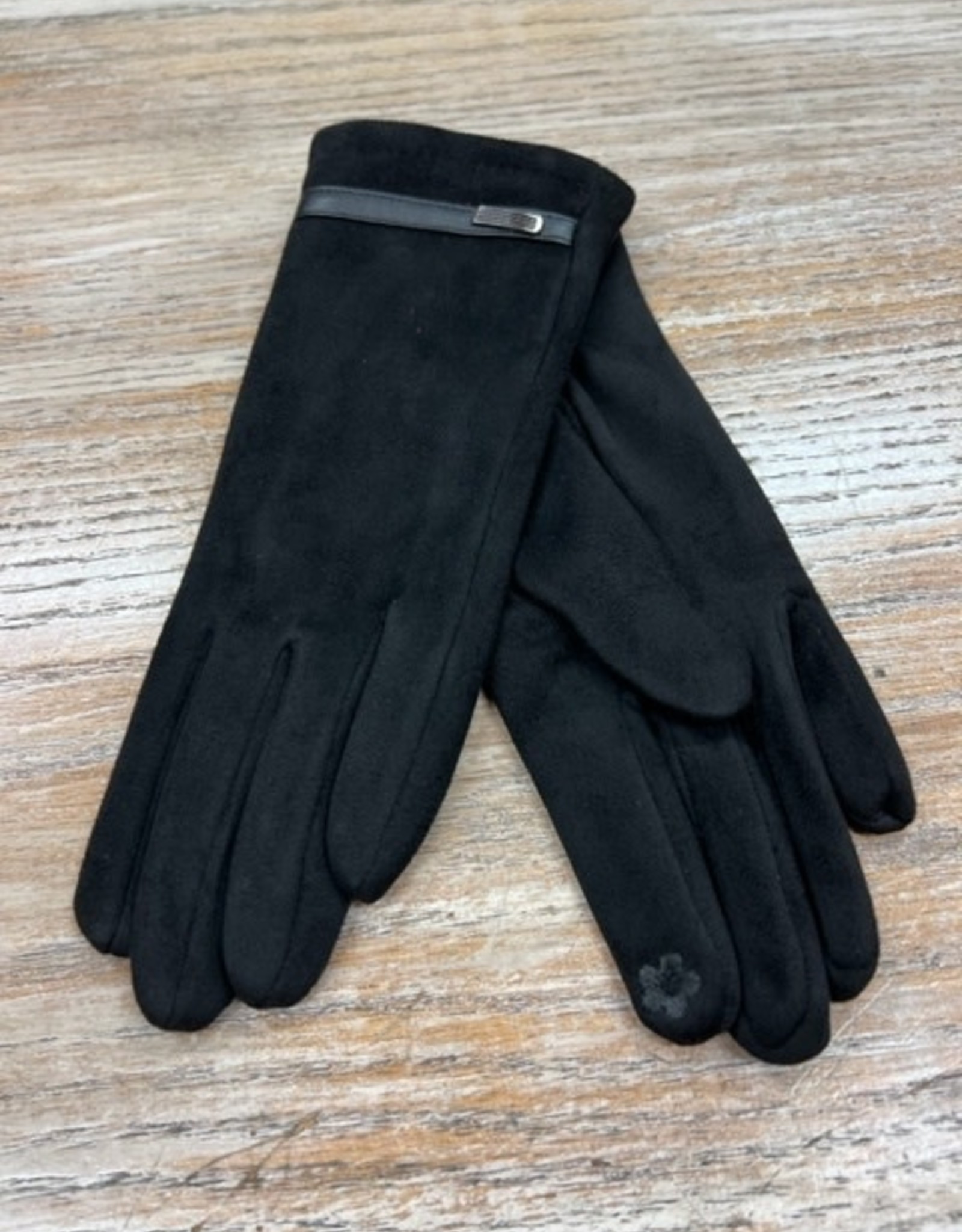 Gloves Suede Touchscreen Metal Piece Gloves