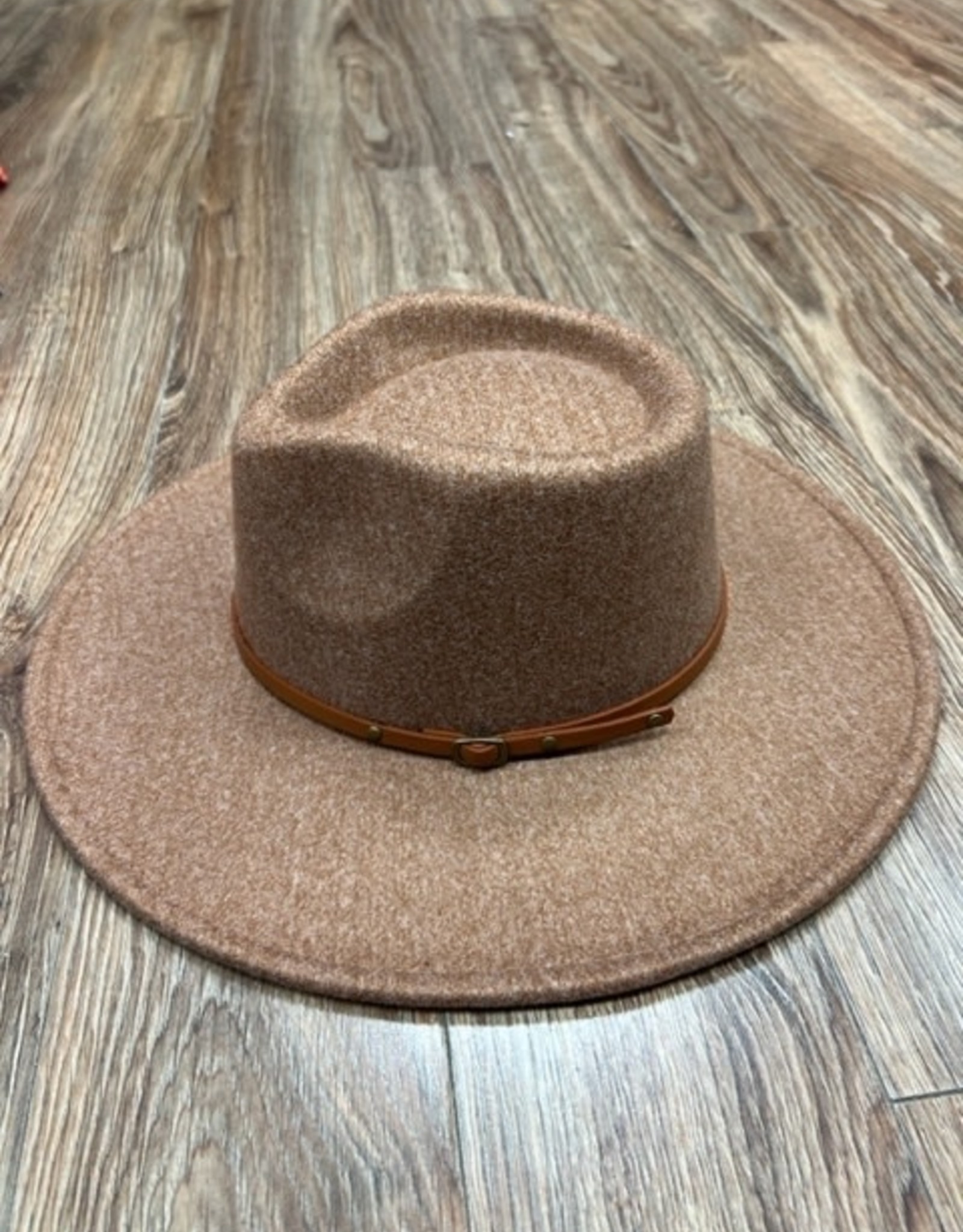 Hat Wanda Wool Blend Wide Brim Hat w/ 2 Belts