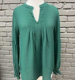 Long Sleeve Shelly Textured Green LS