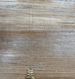 Jewelry Gold Funky Leaf Necklace