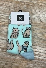 Socks Women's Crew Socks- Cats