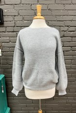 Sweater Stella Gray Balloon Sleeve Sweater