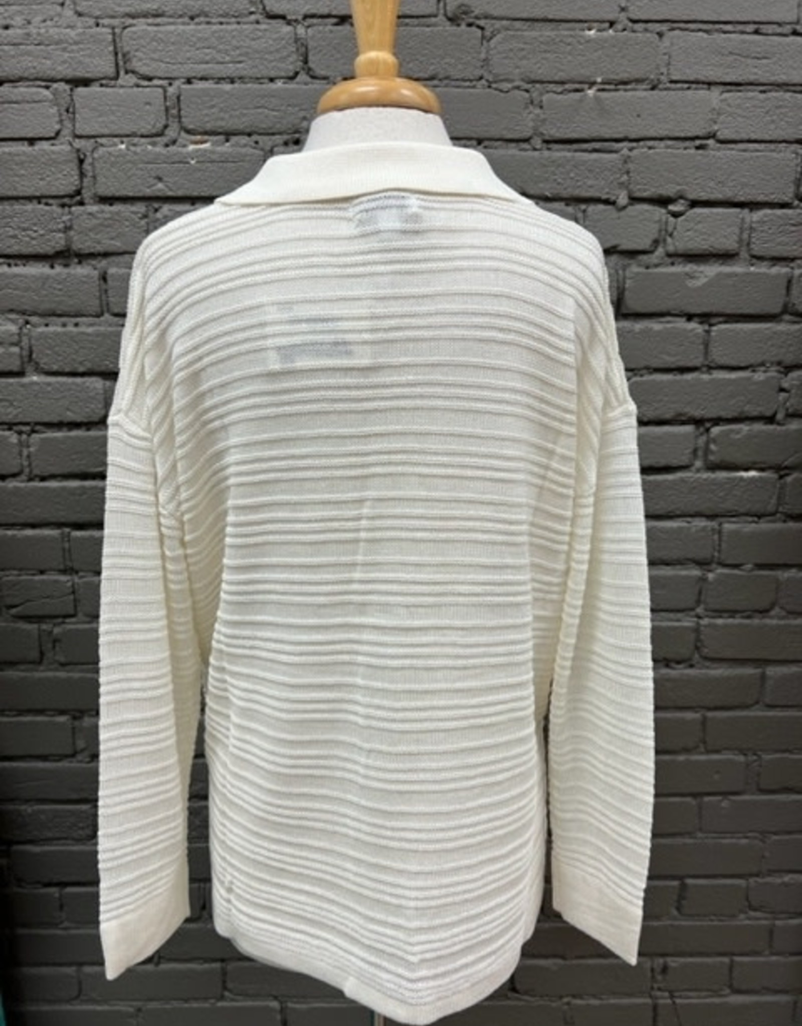 Cardigan Cain Textured White Cardigan