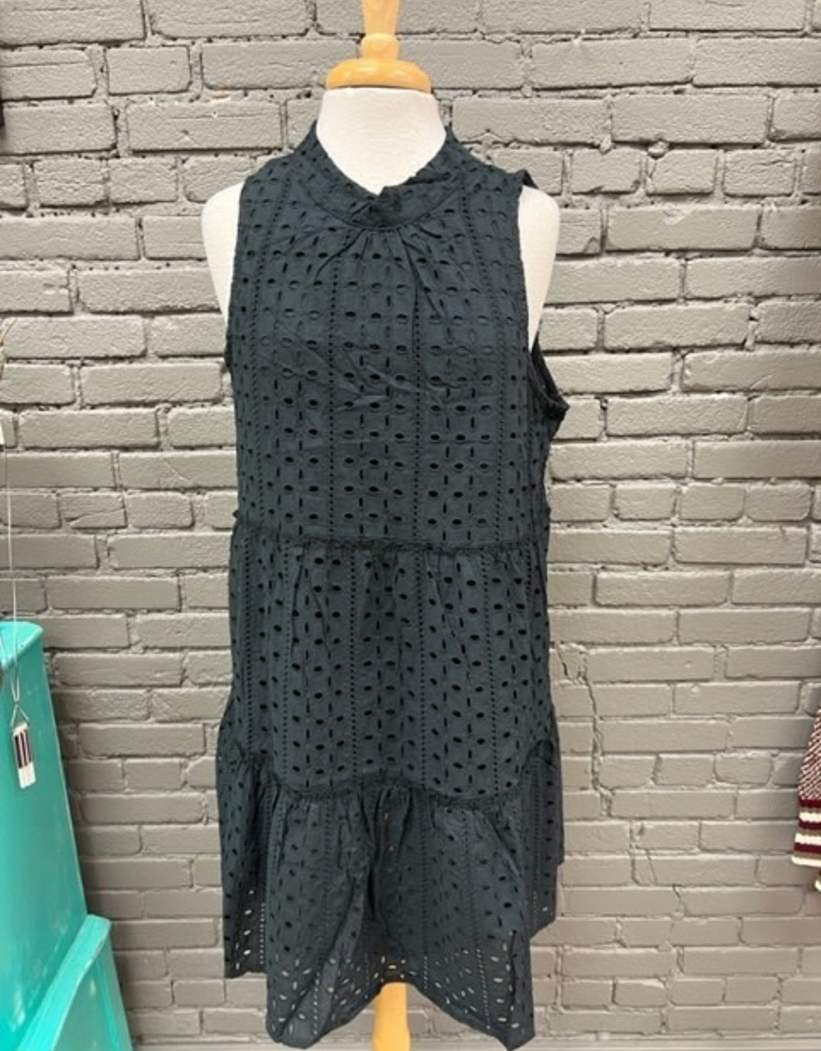 Dress Biles Black Eyelet Dress