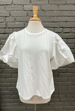 Shirt Aurora White Puff Sleeve Top