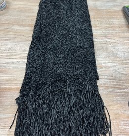 Scarf Acrylic Chenille Wrap-Black