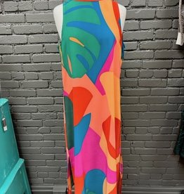 Dress Annie Multi Color Mock Neck Maxi Dress