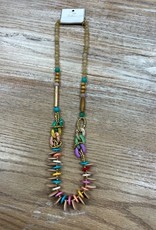 Jewelry Long Multi Color Beaded Necklace