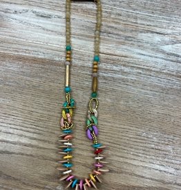 Jewelry Long Multi Color Beaded Necklace