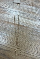Jewelry Long Gold Beaded Chain Pendant Necklace