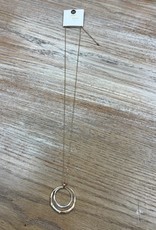 Jewelry Long Gold Chain Gold/Silver Circles Necklace