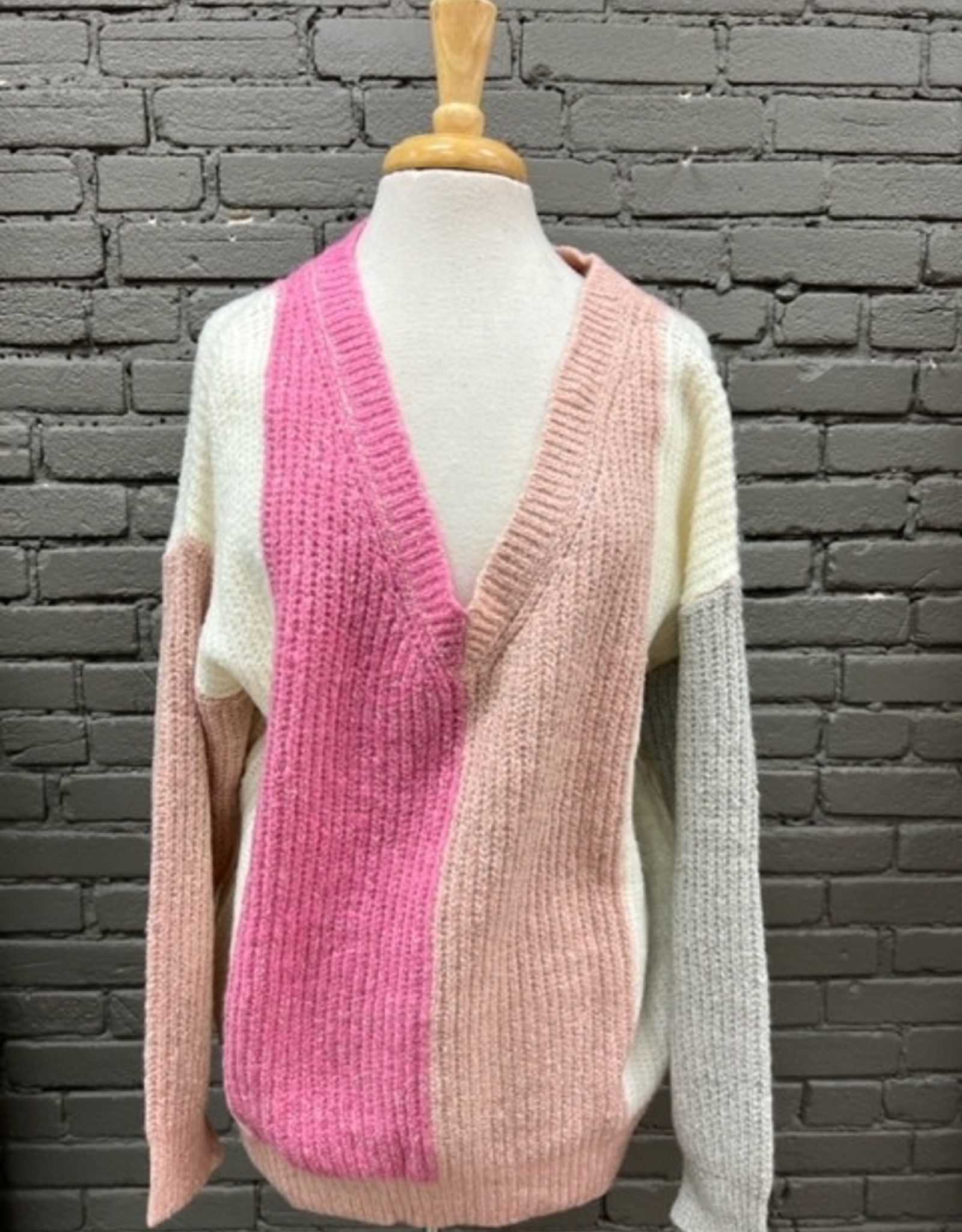 Sweater Isla Mauve Colorblock Sweater