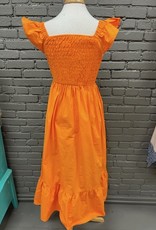 Dress Keya Orange Smocked Maxi Dress