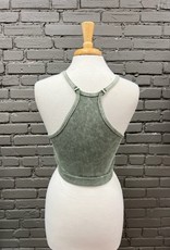 bra Ribbed Halter Cami Bra