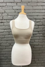 bra Ribbed Scoop Neck Padded Bra