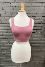 bra Ribbed Scoop Neck Padded Bra