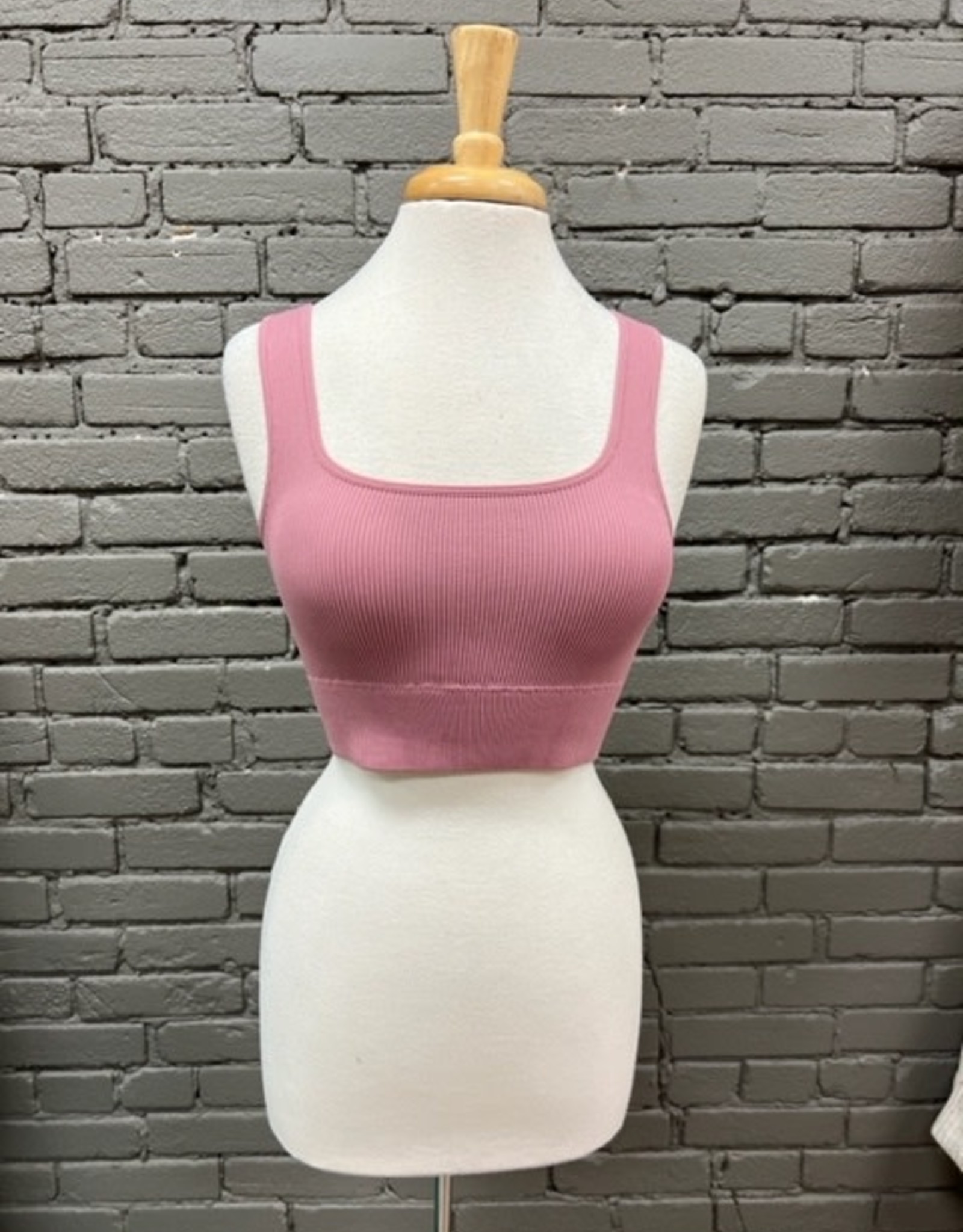 bra Ribbed Scoop Neck Padded Bra