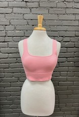 bra Ribbed Scoop Neck Padded Bra