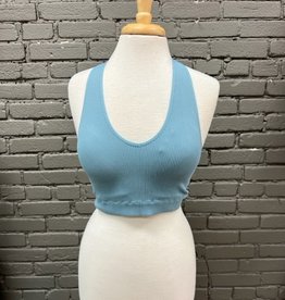 bra Ribbed V-Neck Padded Bra