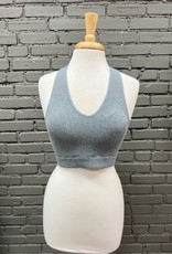 bra Ribbed V-Neck Padded Bra