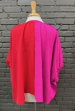 Top Cydney Pink Red Flowy Top