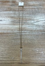 Jewelry Long Bronze Rhinestone Spear Necklace