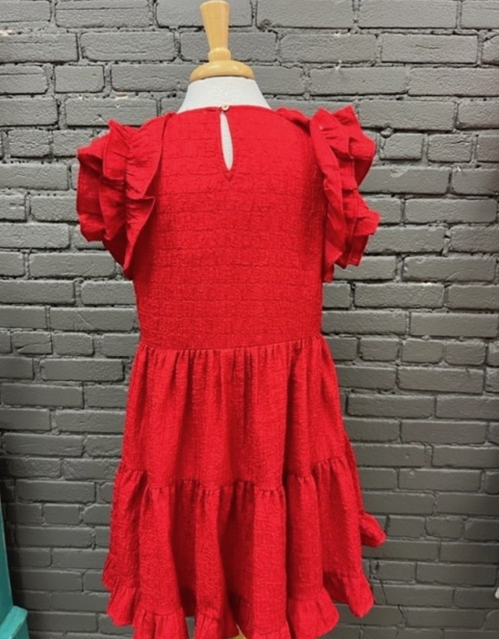 Dress Abby Red Tiered Ruffle Dress