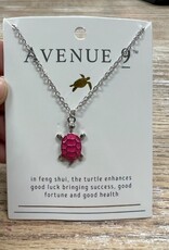 Jewelry Good Luck Printed Turtle Necklace