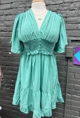 Dress Renee Mint Smocked Tiered Dress