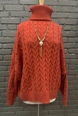 Sweater Radley Rust Cable Knit Sweater