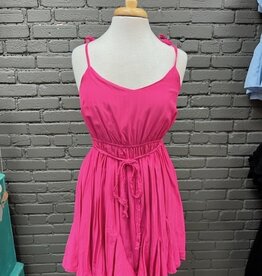 Dress Bria Braided Fuchsia Tie Dress