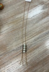 Jewelry Long Gold Pearl Beads Necklace