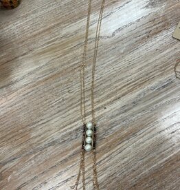 Jewelry Long Gold Pearl Beads Necklace