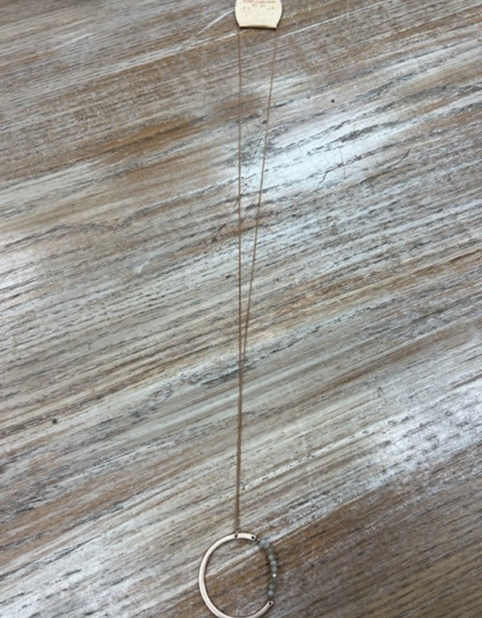 Jewelry Long Gold Circle Bead Necklace