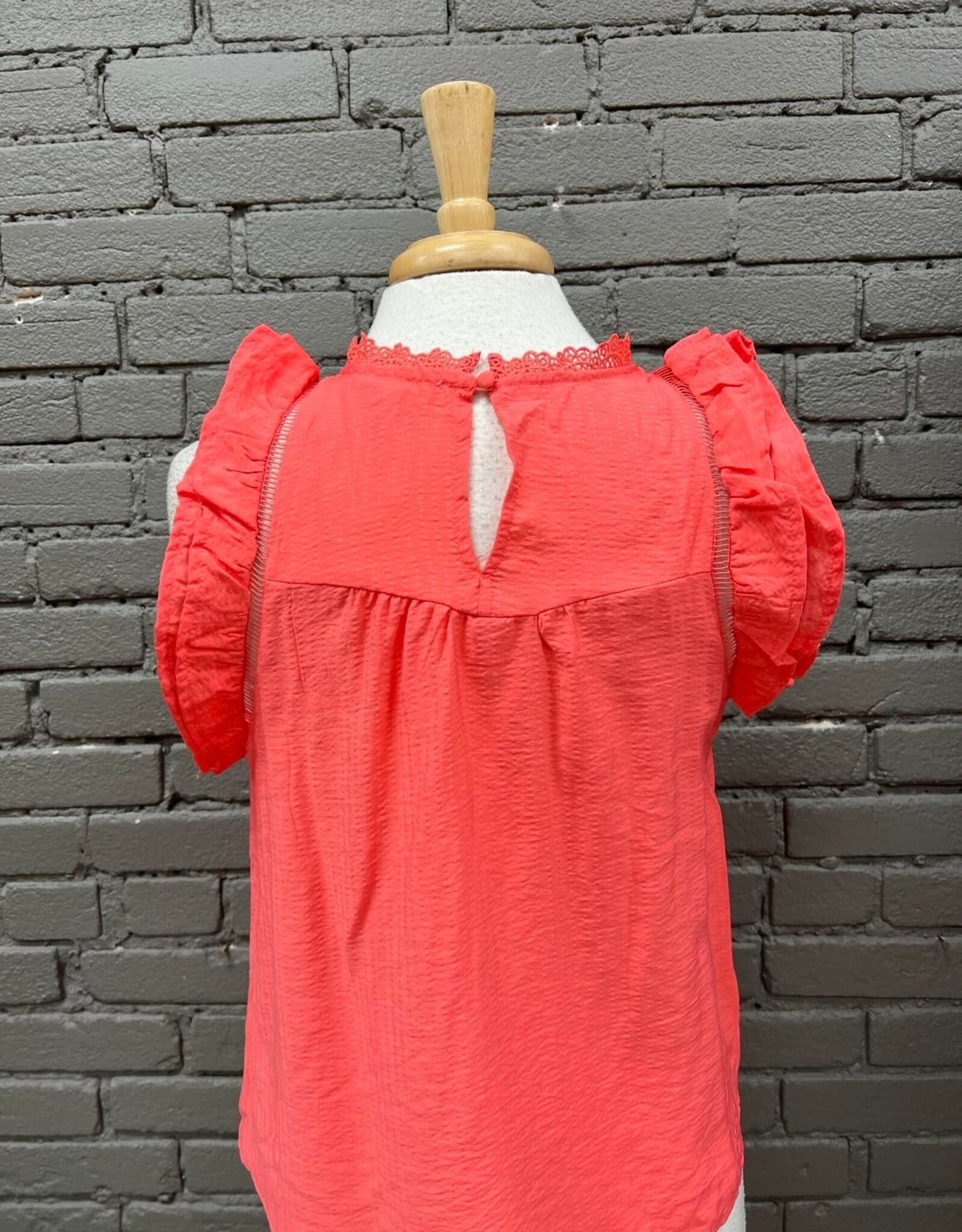 Tank Rylee coral lace tank