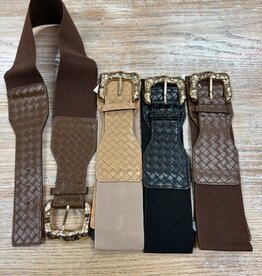 Belt Braided Embossed Stretch Belt