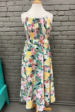 Dress Clover Floral Midi Smock Dress
