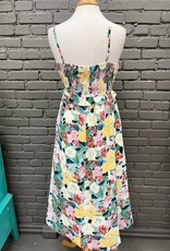 Dress Clover Floral Midi Smock Dress