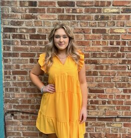 Dress Alexis Mustard Tiered Ruffle Dress