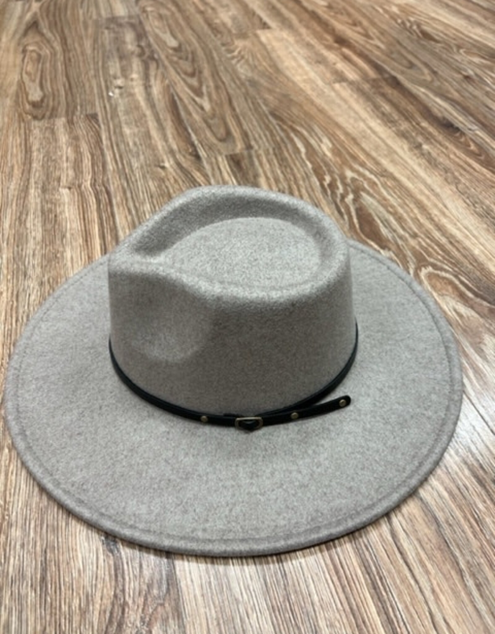 Hat Wanda Wool Blend Wide Brim Hat w/ 2 Belts