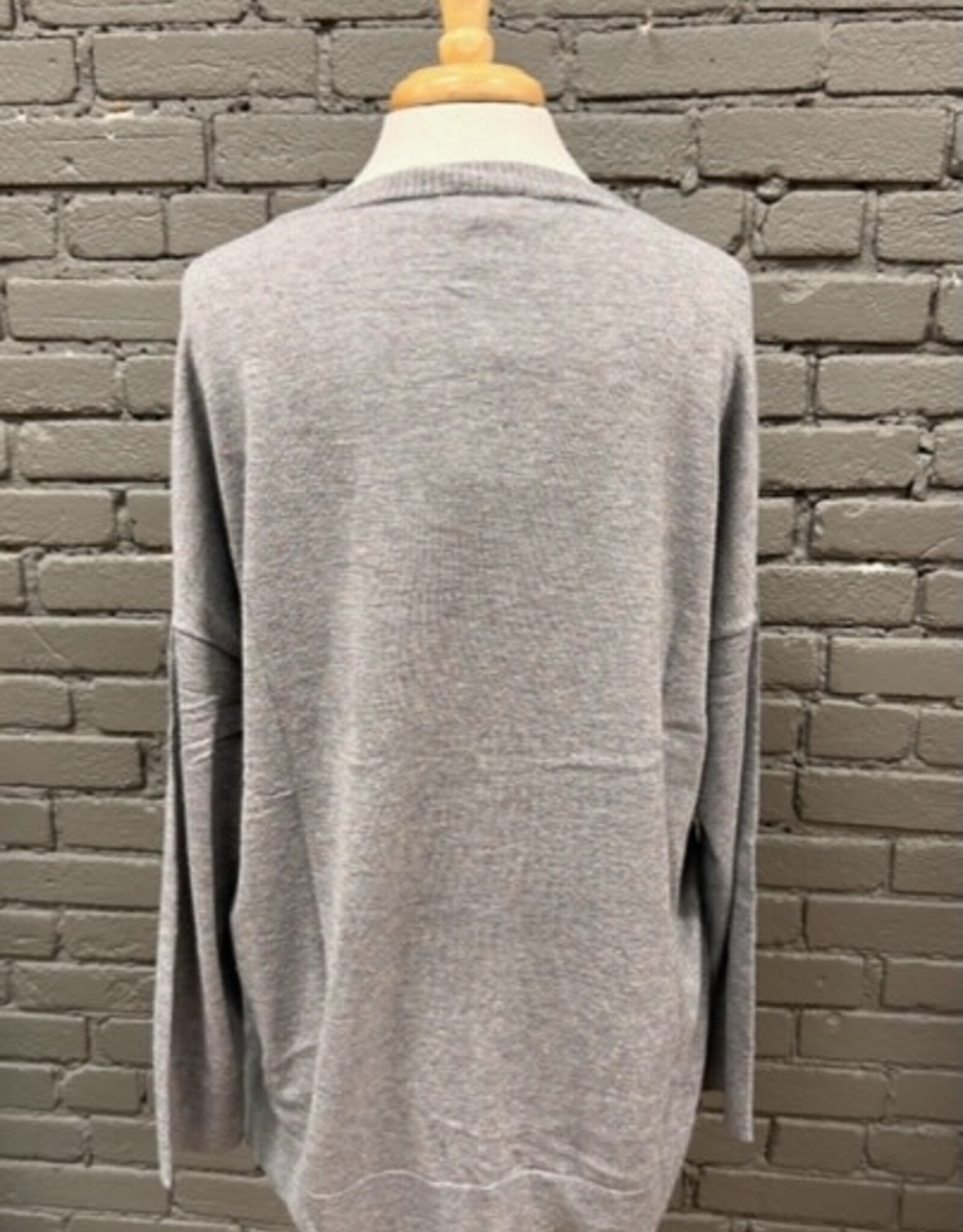 Long Sleeve Penn Gray Knit Top