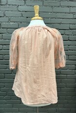 Blouse Ethel Blush Sheer Blouse