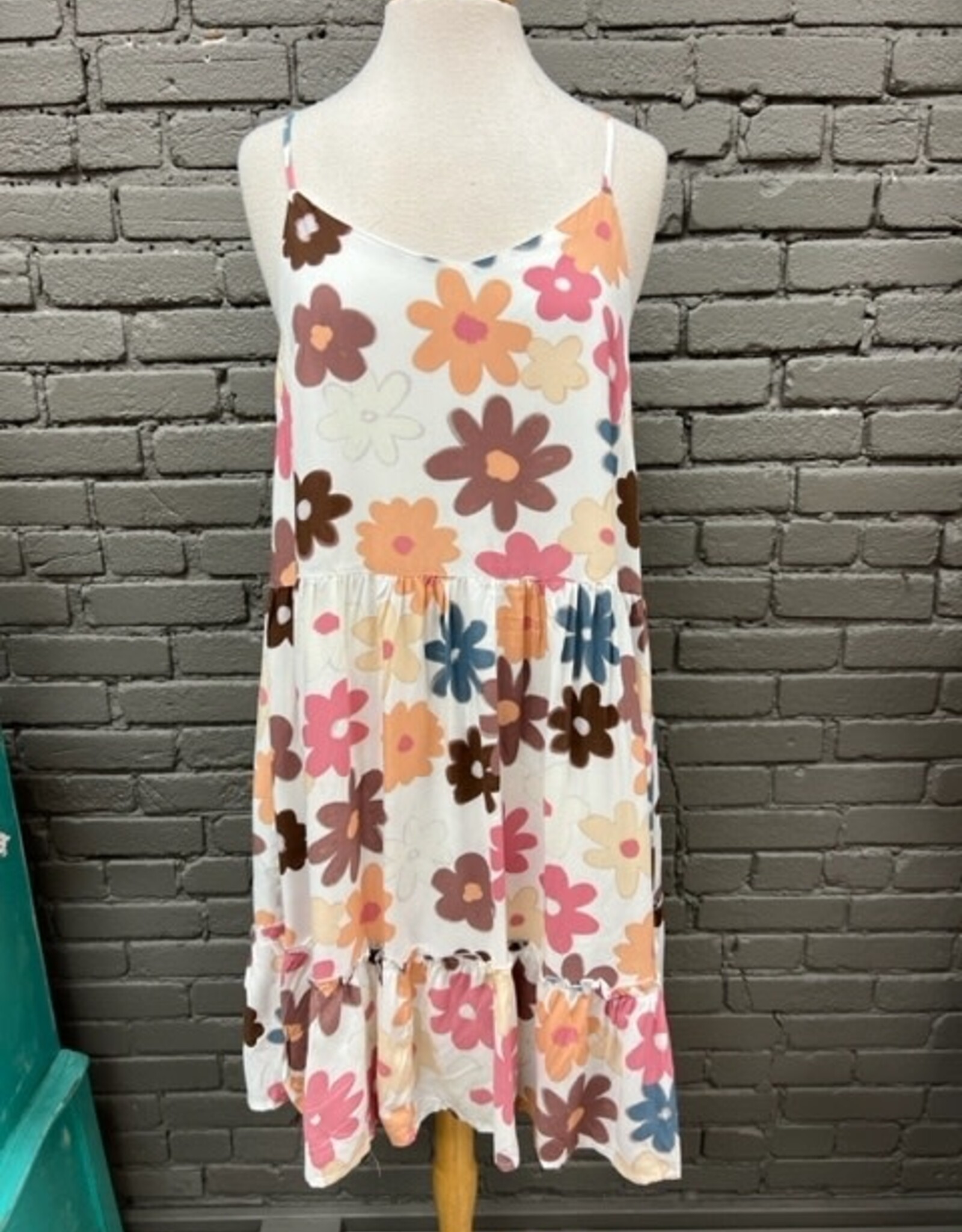Dress Daisy Flower Print Dress