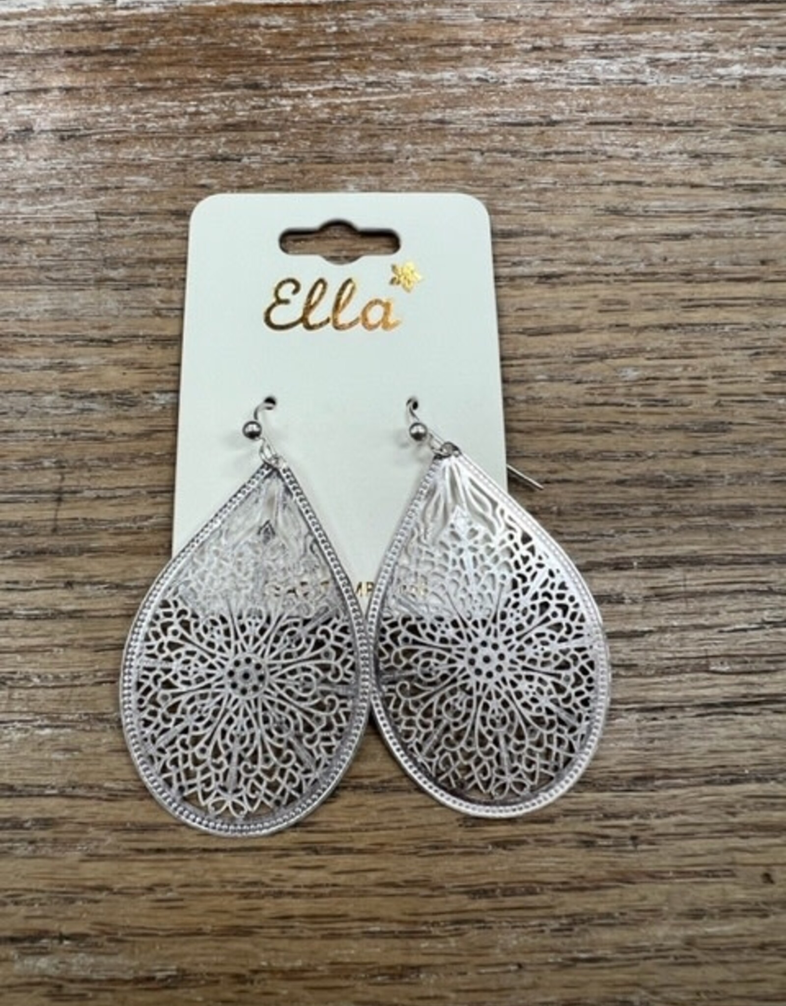 Jewelry Silver Web Teardrop Earrings