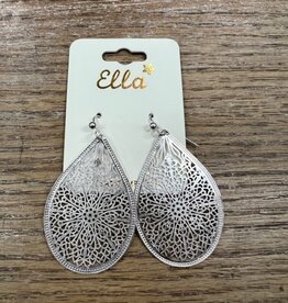 Jewelry Silver Web Teardrop Earrings