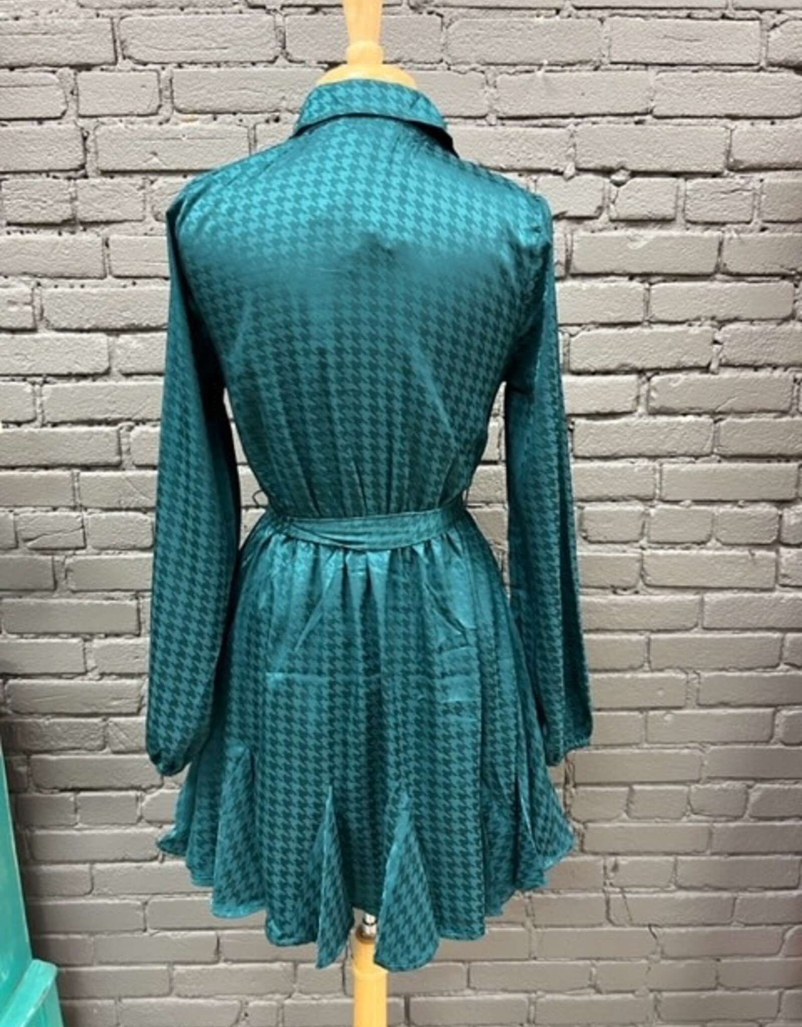 Dress Charlotte Green Button Print Dress