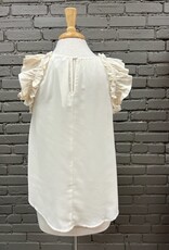 Shirt Lola Cream Ruffle Sleeve Top