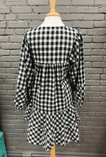 Dress Claire Gingham Puff Tie Dress